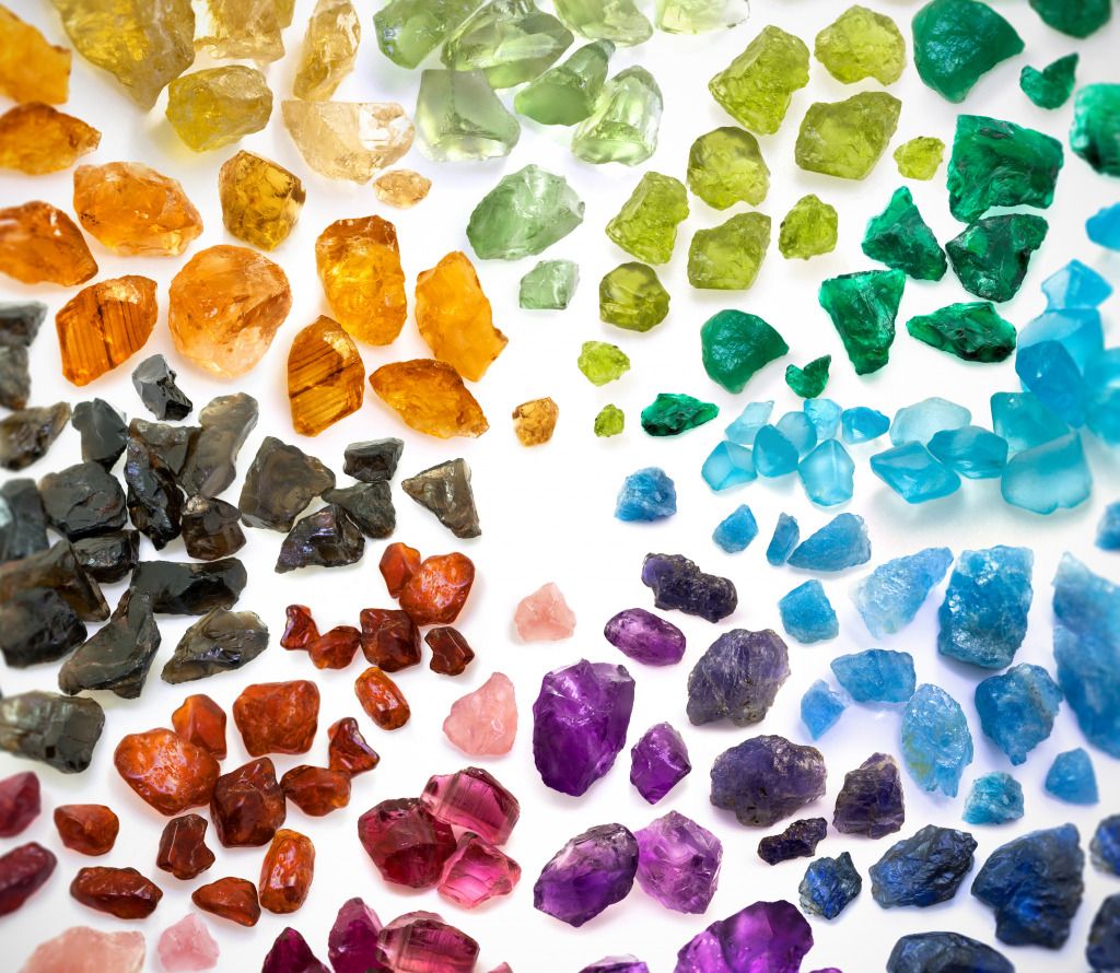 Colorful Gemstones Puzzle In Macro Jigsaw Puzzles On