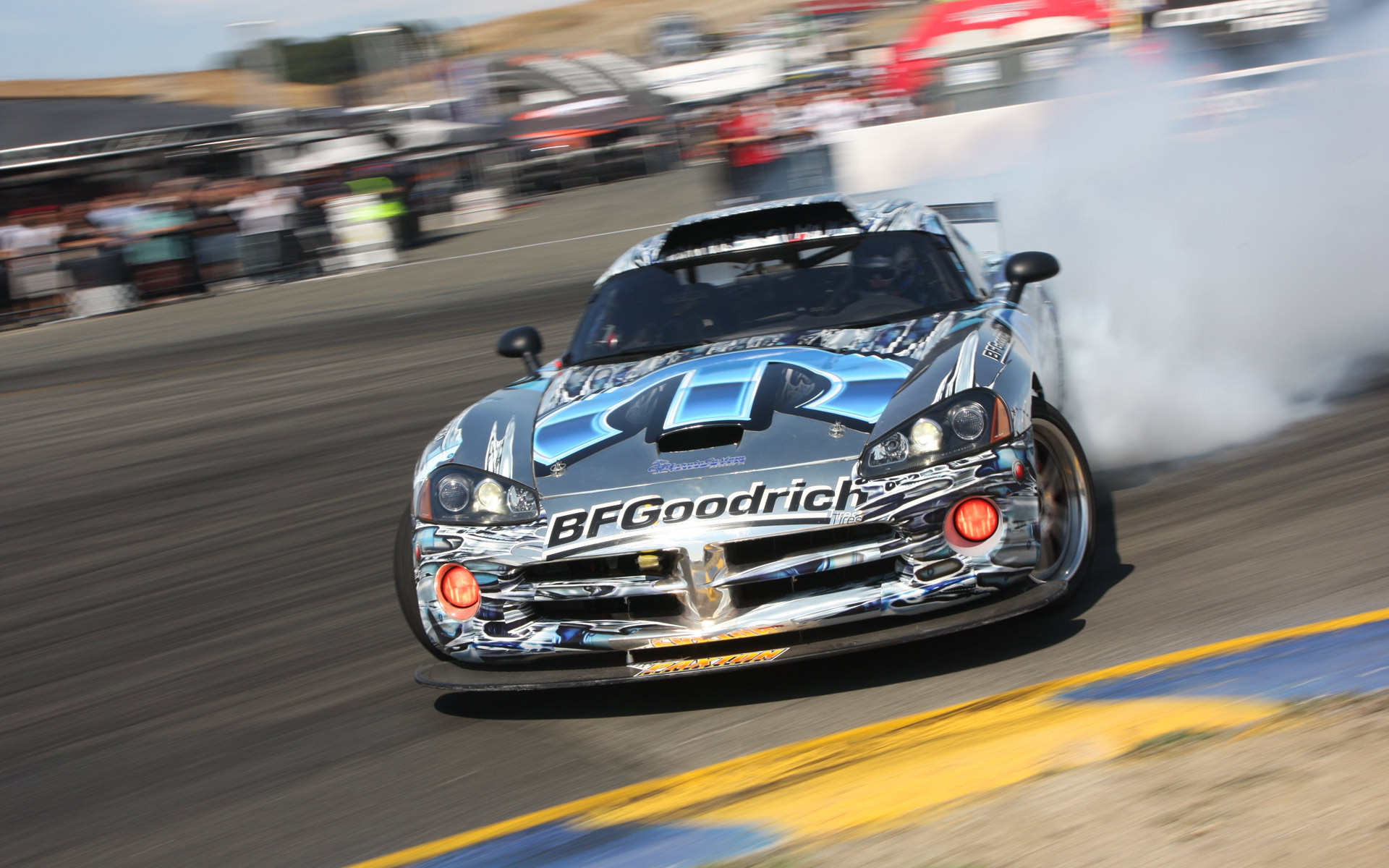 Dodge Viper Tuning Drifting Racing Cars Track Smoke Burnout Wallpaper