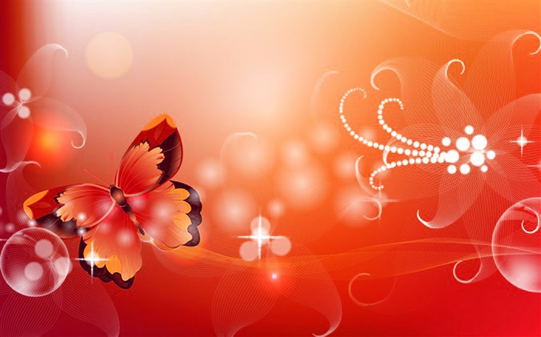 Color Wallpaper Red Butterfly