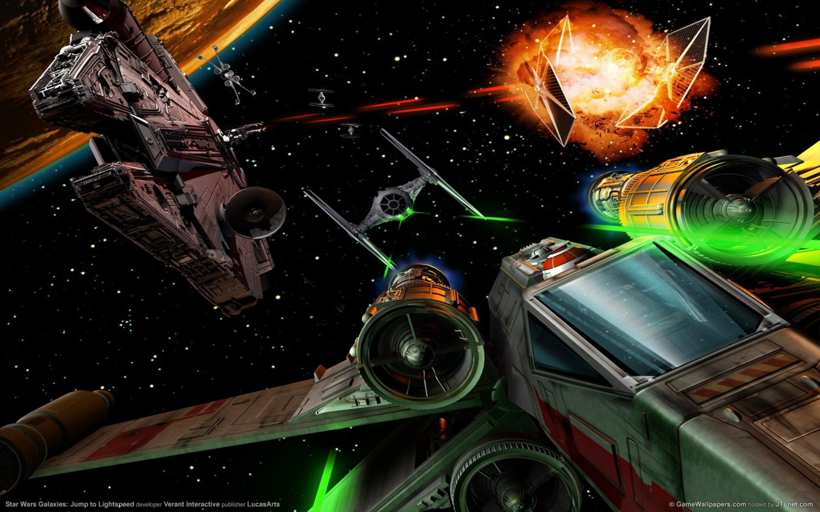 Star Wars Millennium Falcon Space Ship Combat Action