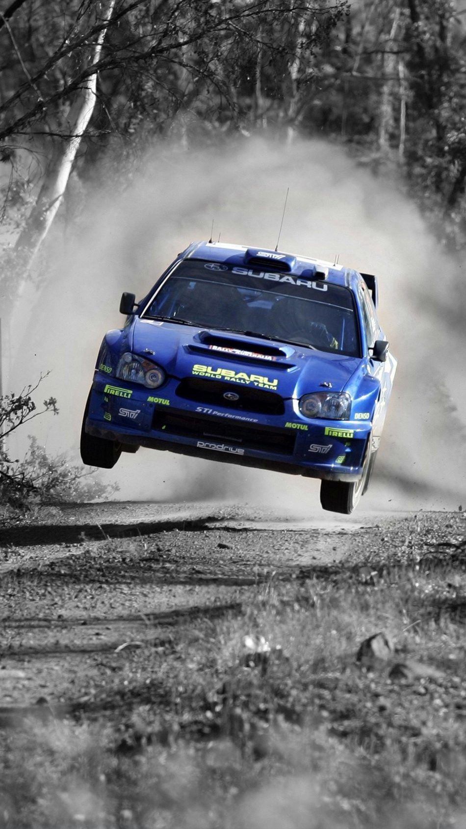 Subaru Rally Car Racing Off Wallpaper