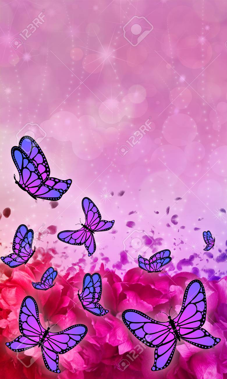 Butterfly Patterned Beautiful Abstract Mobile Phone Screen 780x1300
