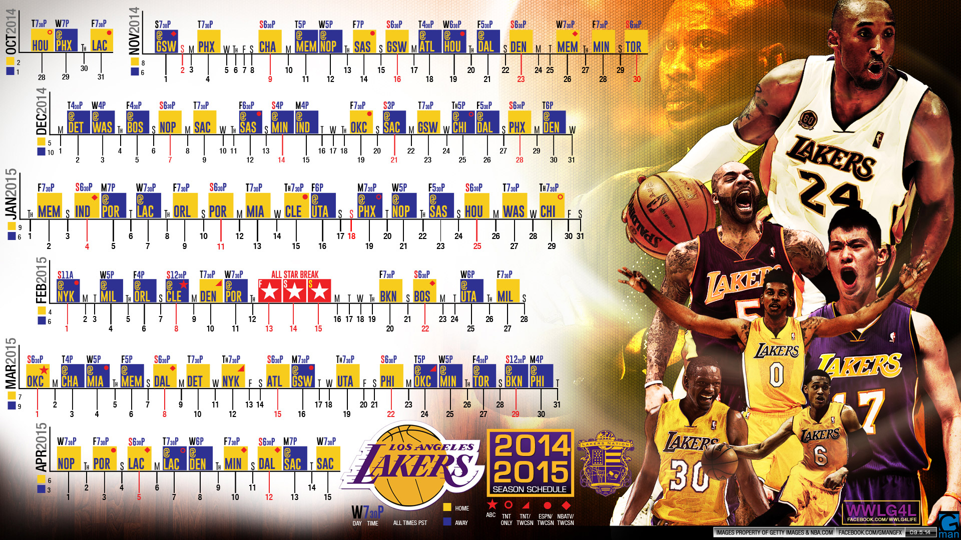 La Lakers Schedule Wallpaper Basketball At