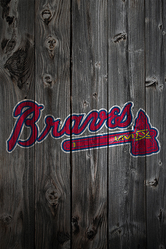 Atlanta Braves Wood iPhone Background Photo Sharing