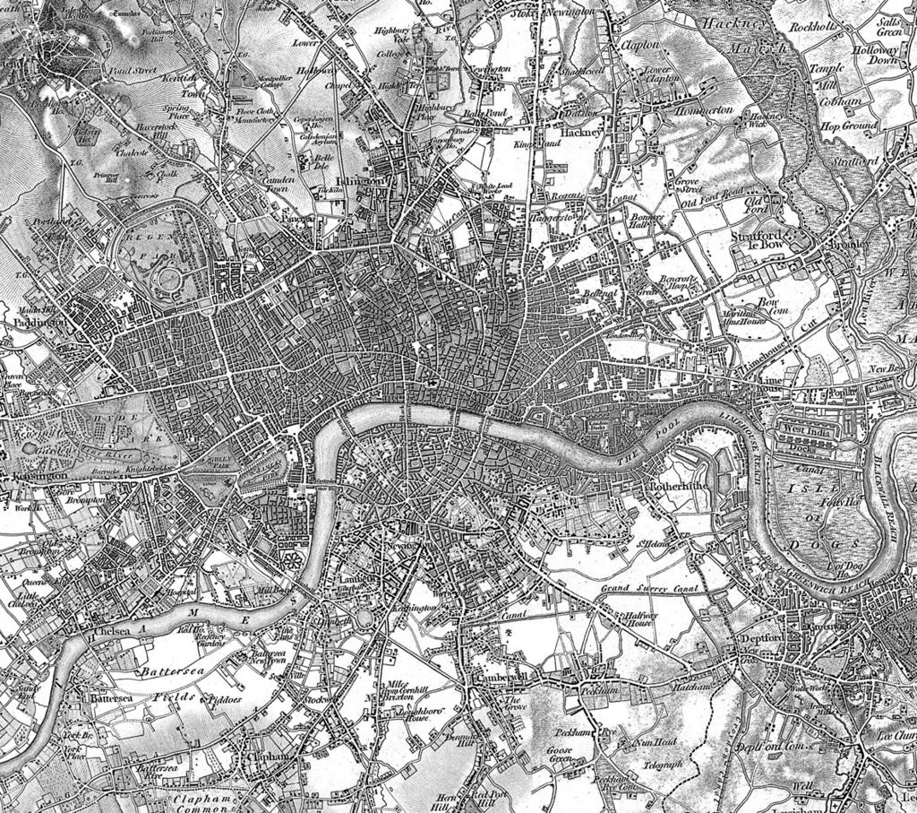 Map Wallpaper Vintage Ordnance Survey London Old Series