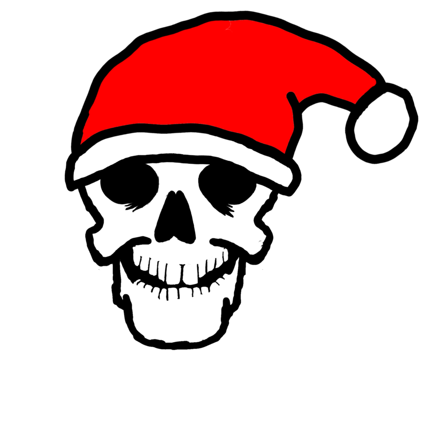 Santa Hat Skull By Pyrotay
