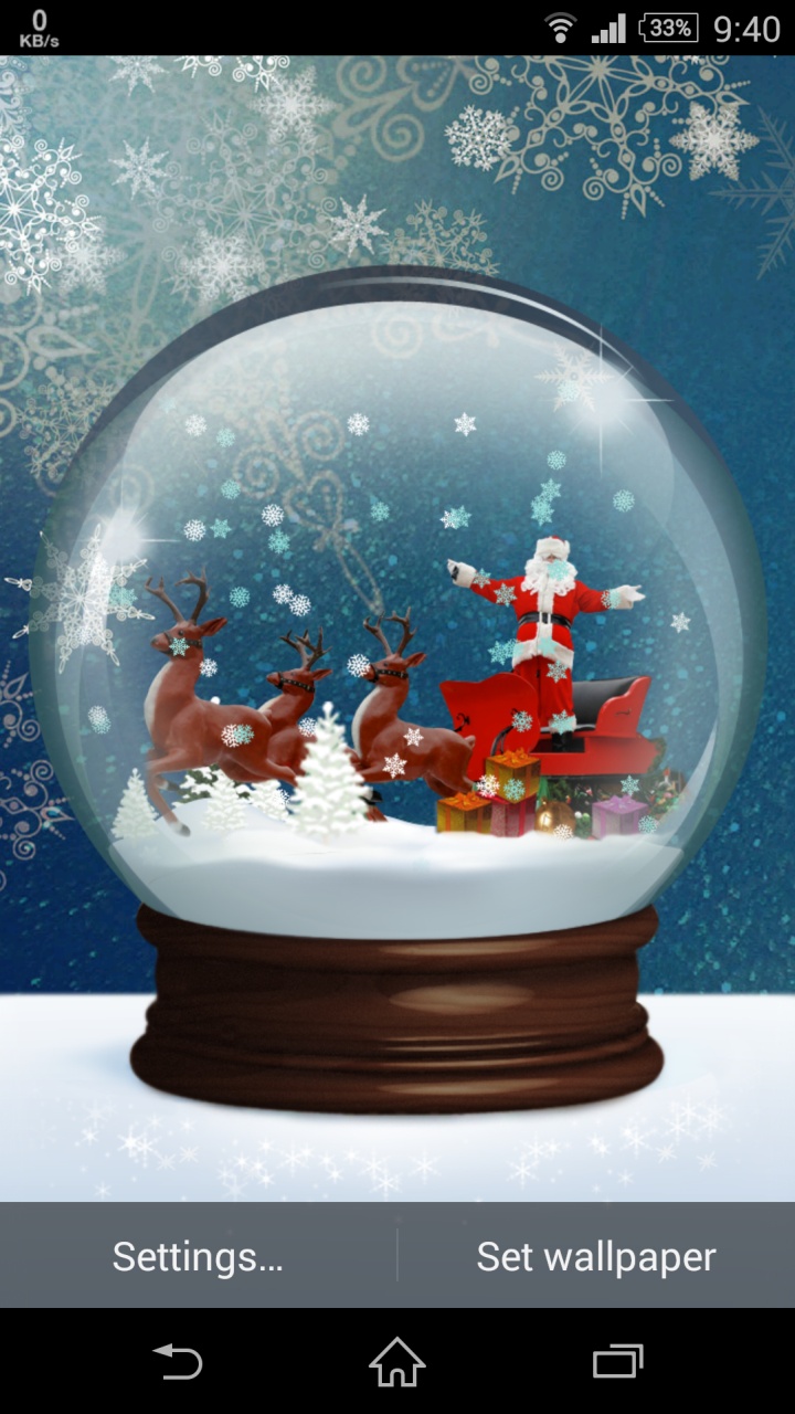 Santa Christmas Snow Globe Live Wallpaper For Android