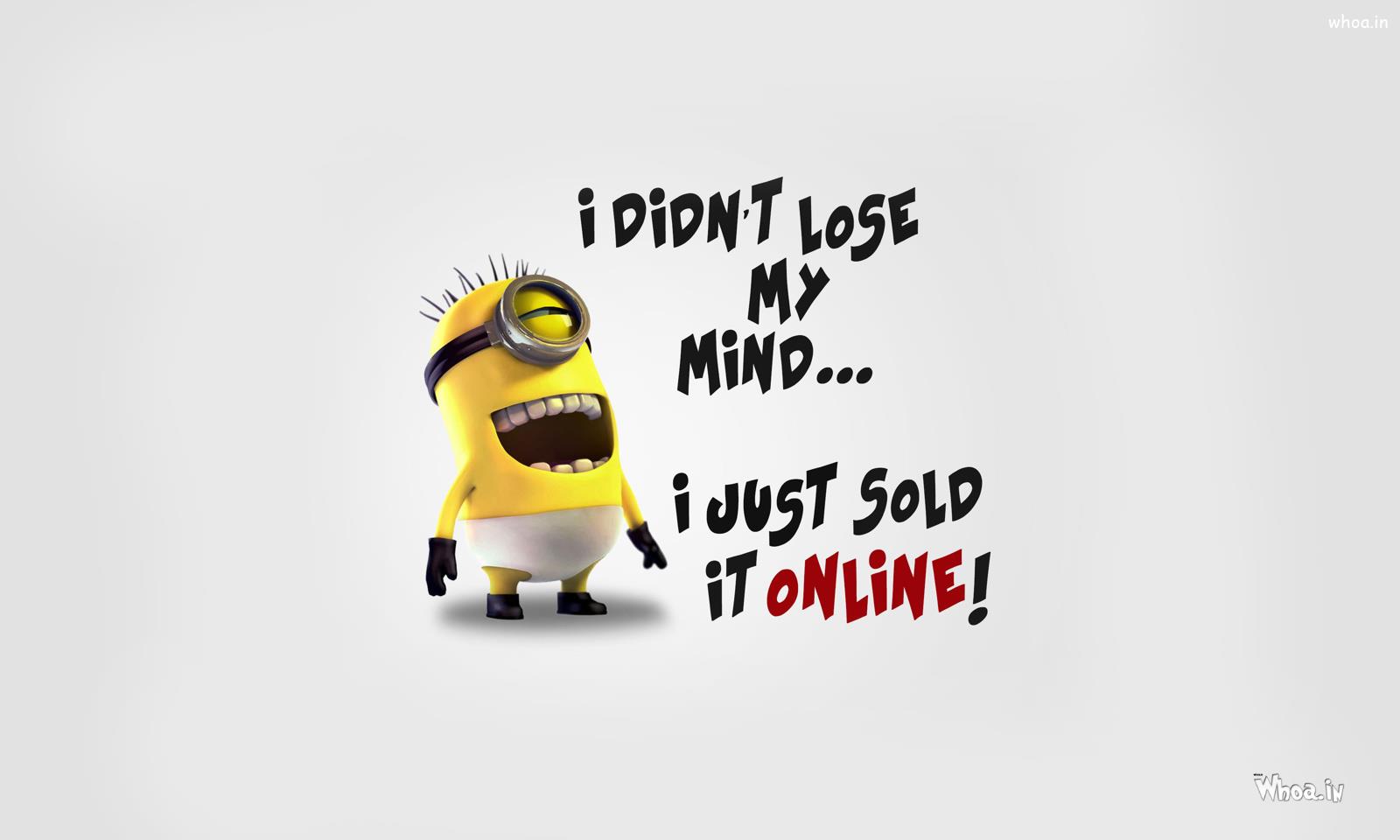 Funny Minions With Line I Didn T Lose My Mind HD Wallpaper