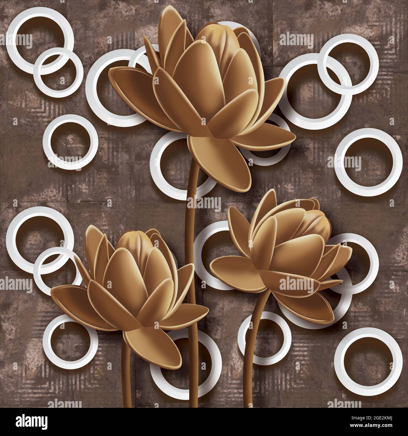 3D wallpaper background High quality rendering decorative mural
