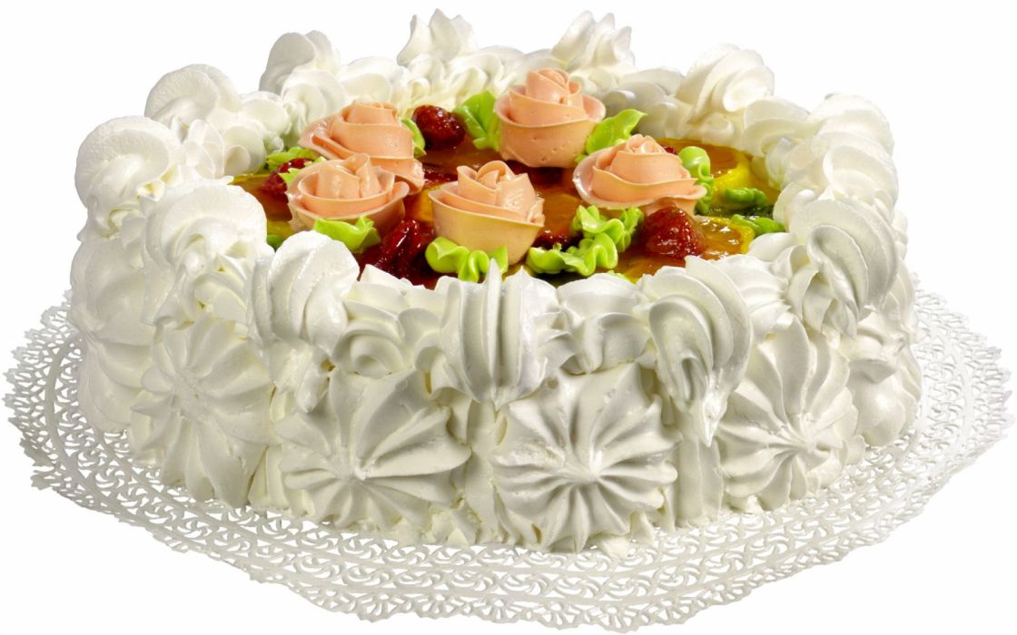 Tarta Merengue Frutas Food Wallpaper