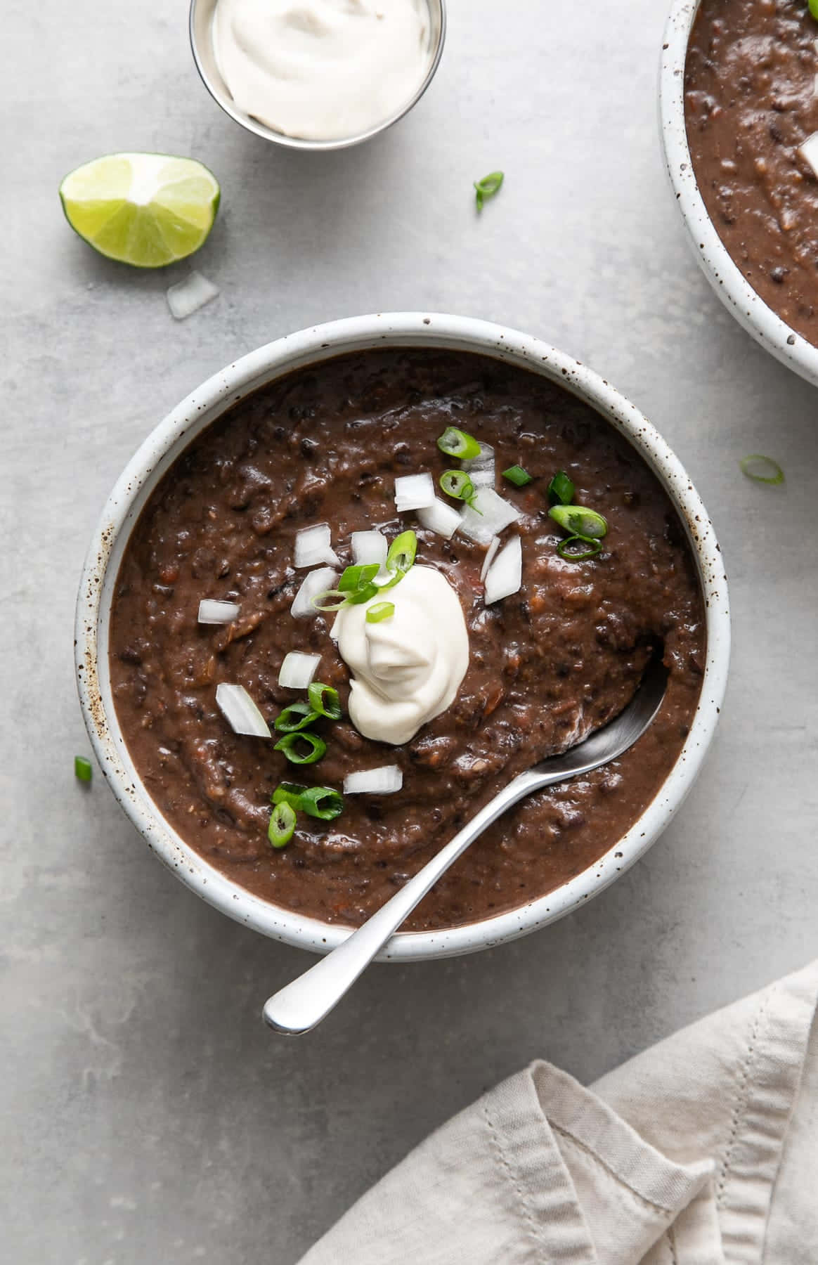 Creamy Black Bean Soup A Deliciously Healthy Meal Wallpaper