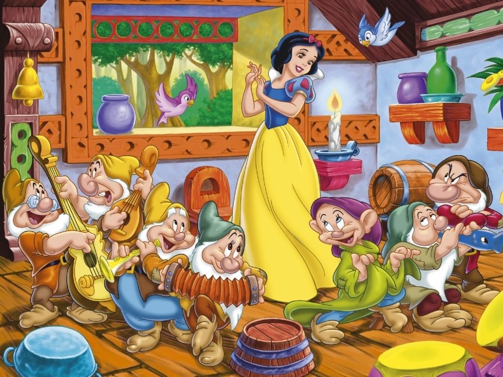 Seven Dwarfs Wallpaper Snow White And The