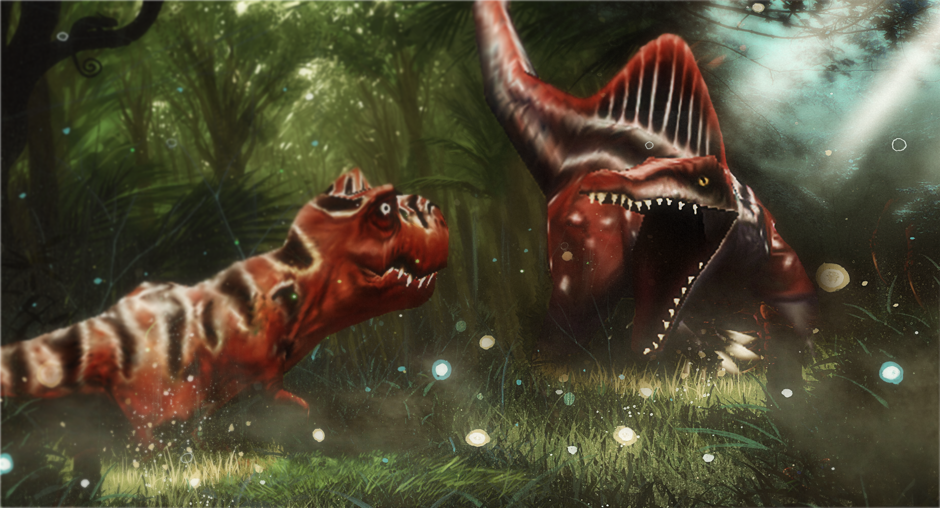 Spinosaurus Vs T Rex By Iresarts