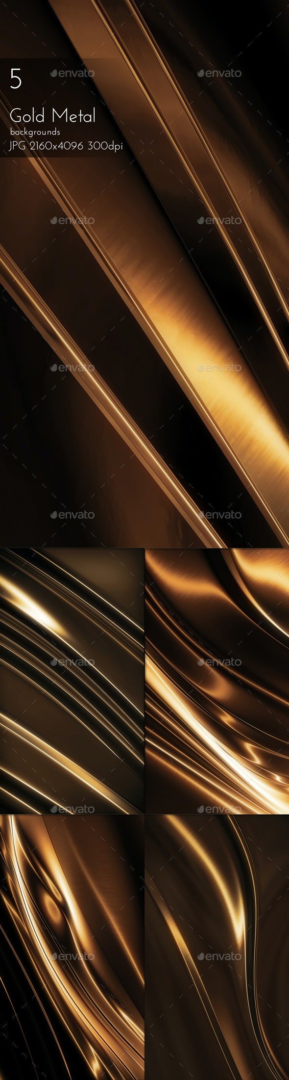 Gold Metal Background by cinema4design GraphicRiver 590x2201