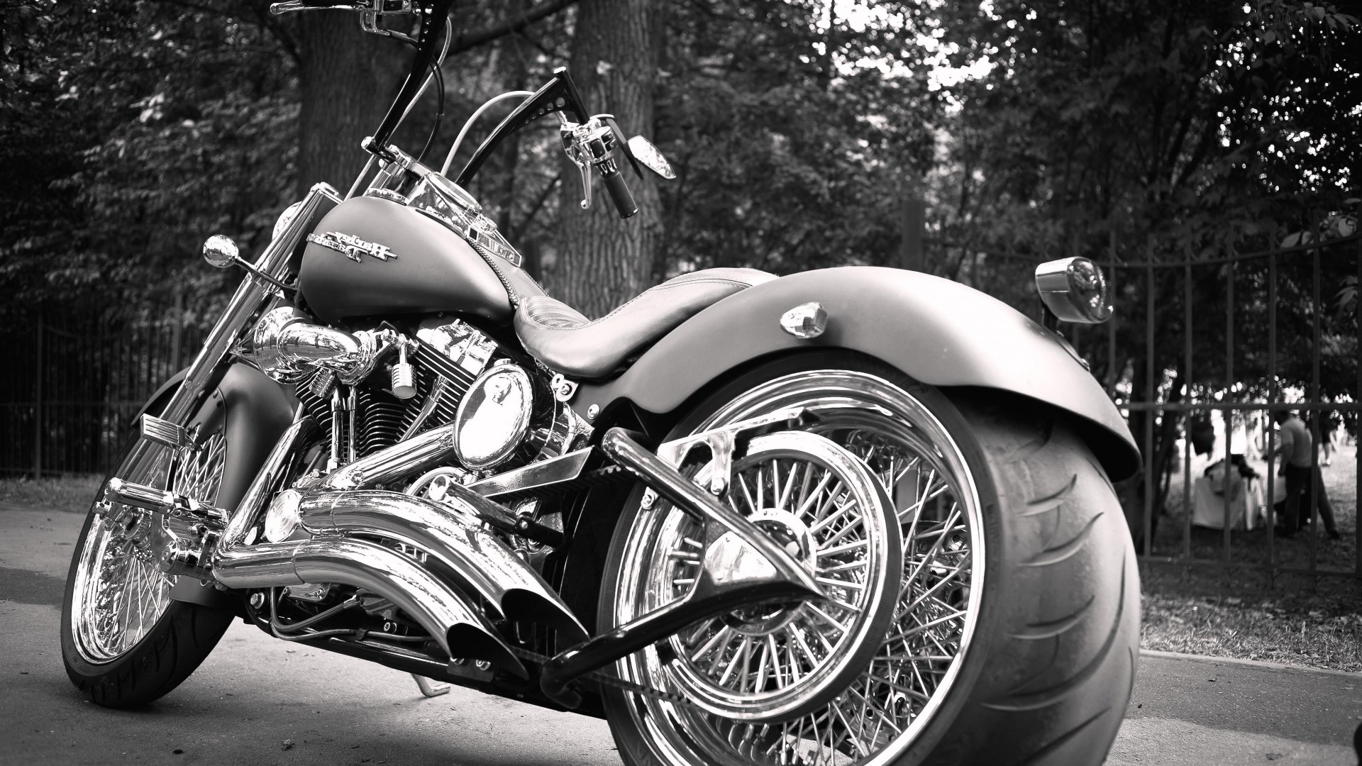 Motorcycle Bike Harley Davidson Balck And White HD Wallpaper