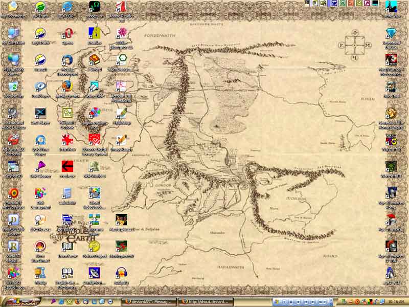 Middle Earth Map Desktop Wallpaper Middle earth map by clepweb