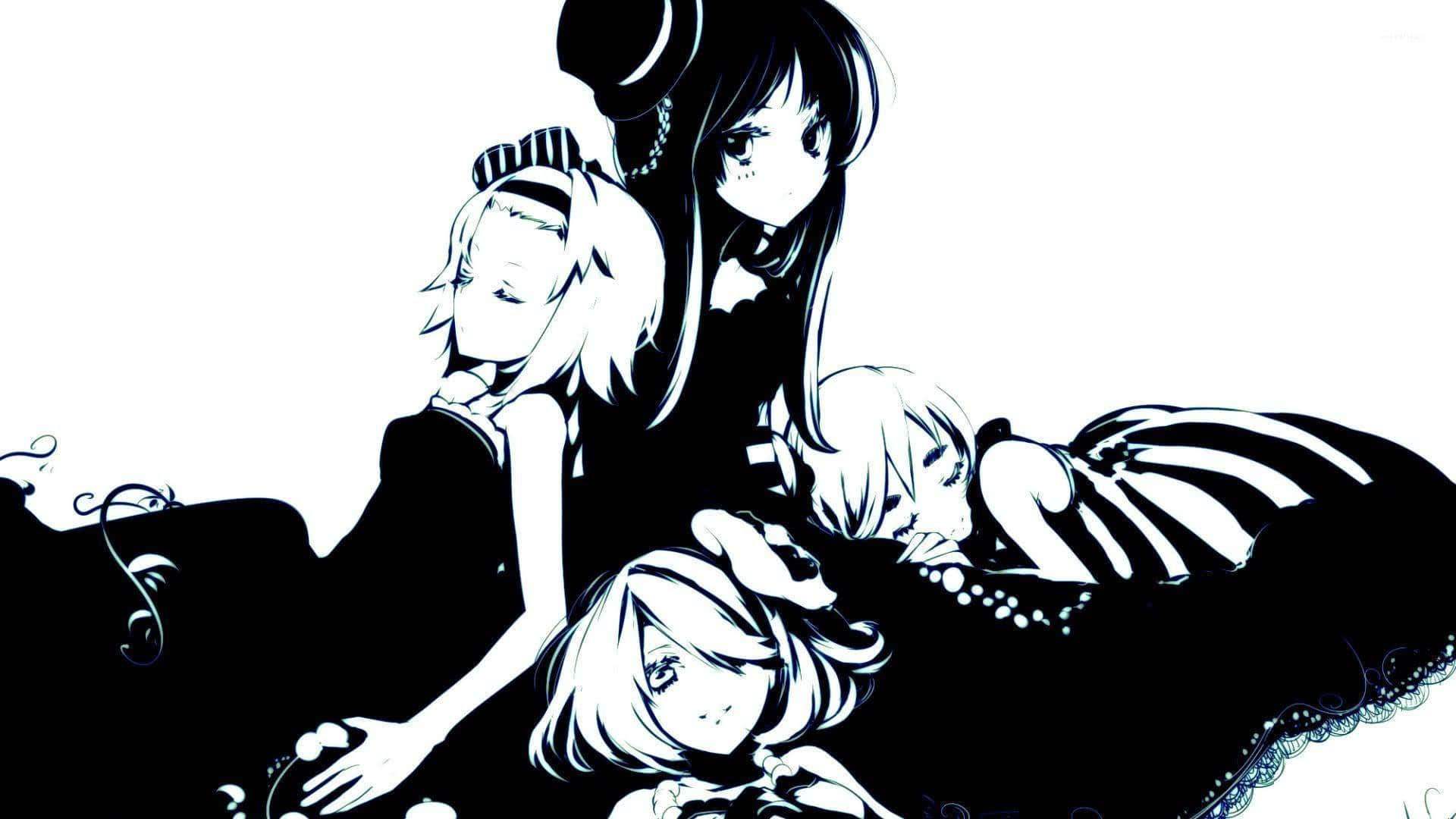 Anime Black And White Wallpaper