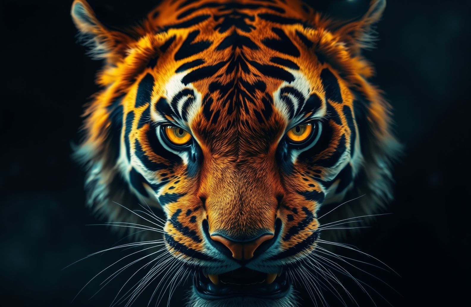Angry Tiger Eyes Wallpaper