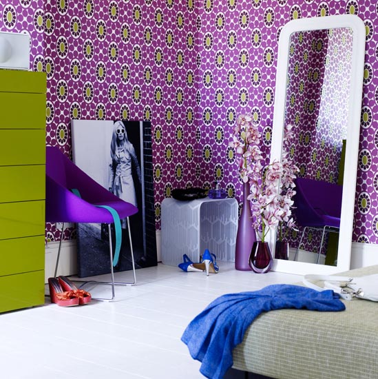 Retro Modern Bedroom Desktop Wallpaper