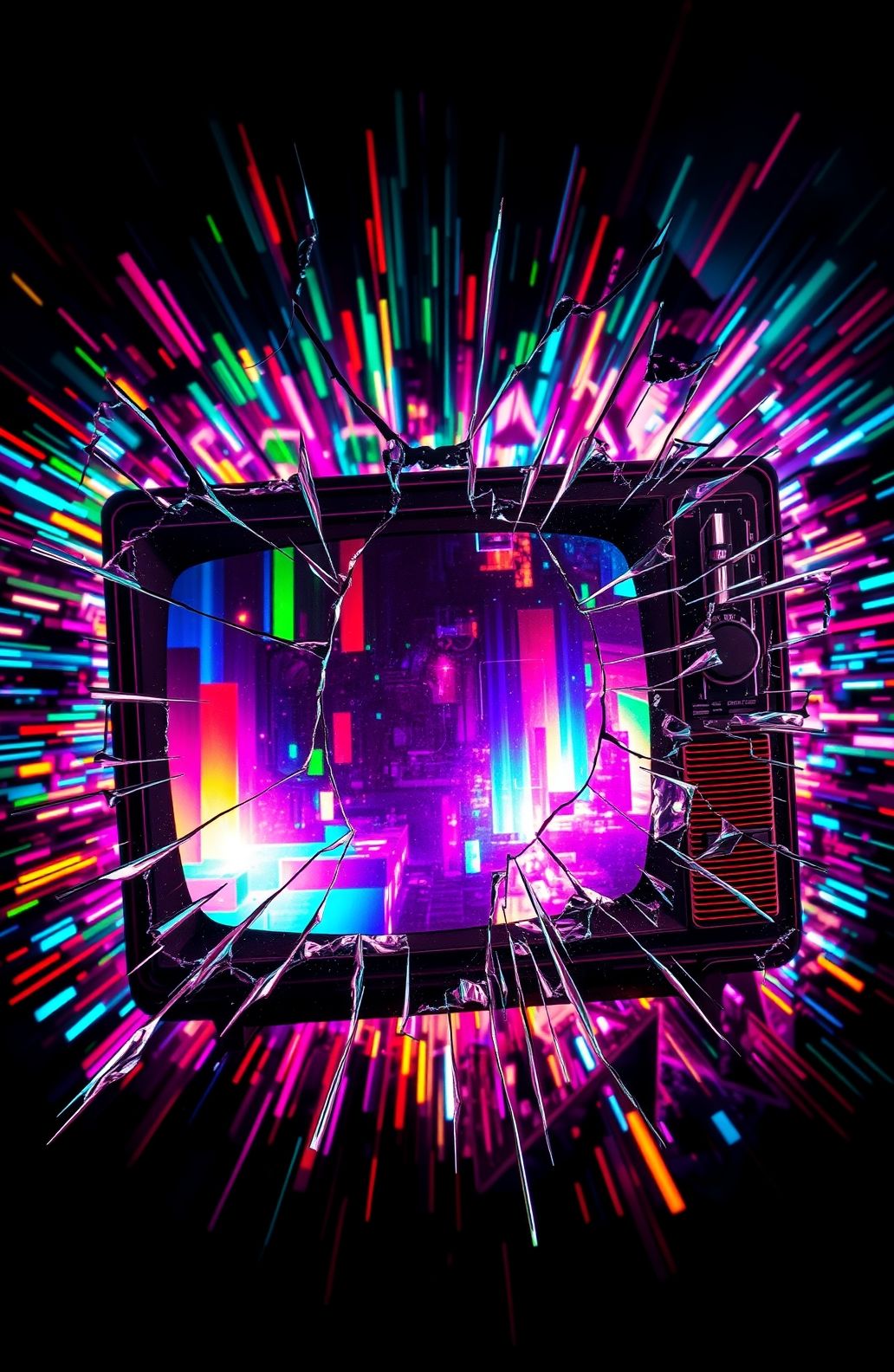 Broken Tv Screen Wallpaper