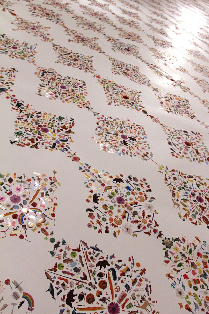 Handmade Sticker Wallpaper Flat Vernacular By Artist Payton Turner