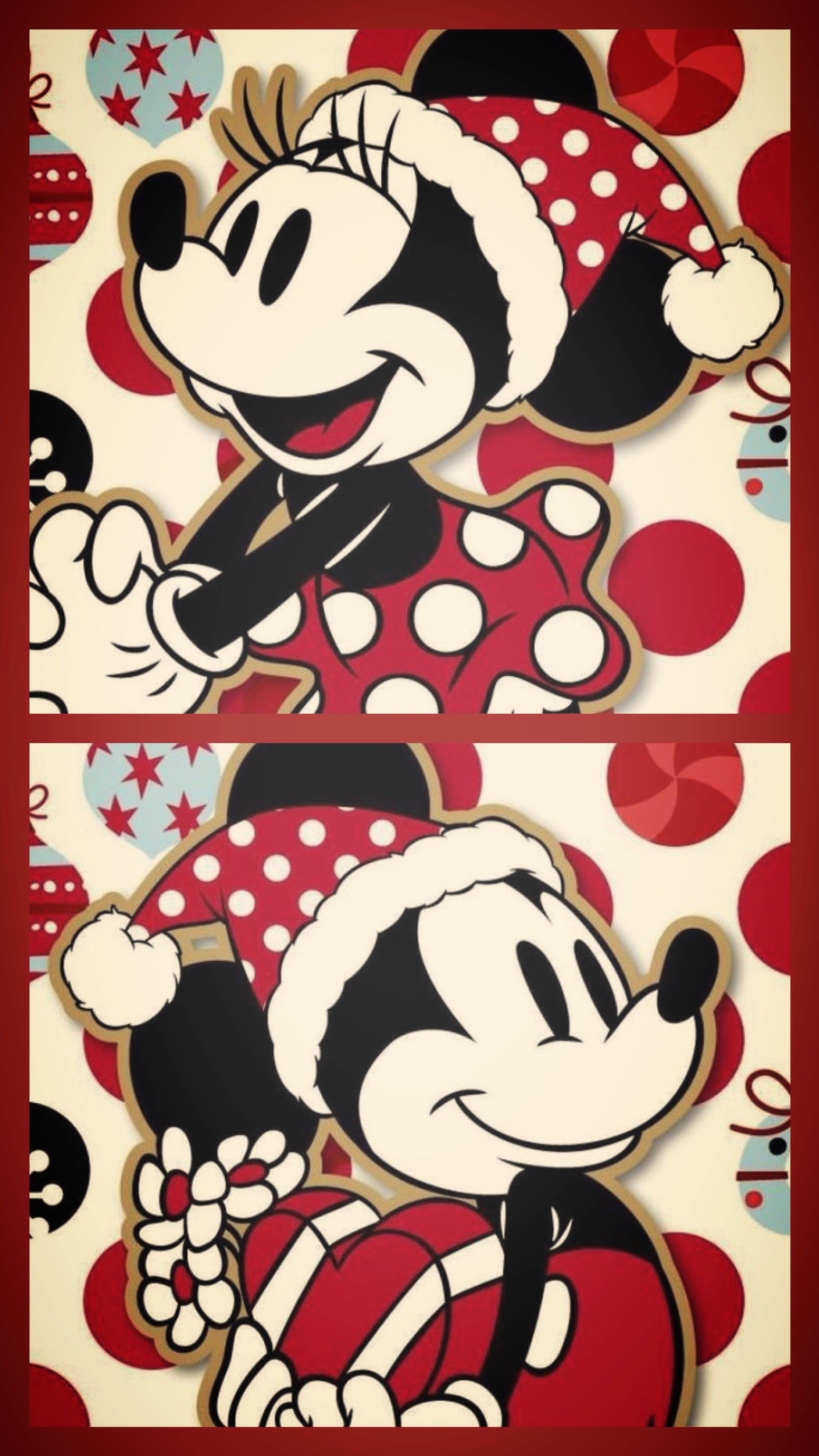 Mickey Minnie Christmas Wallpaper iPhone