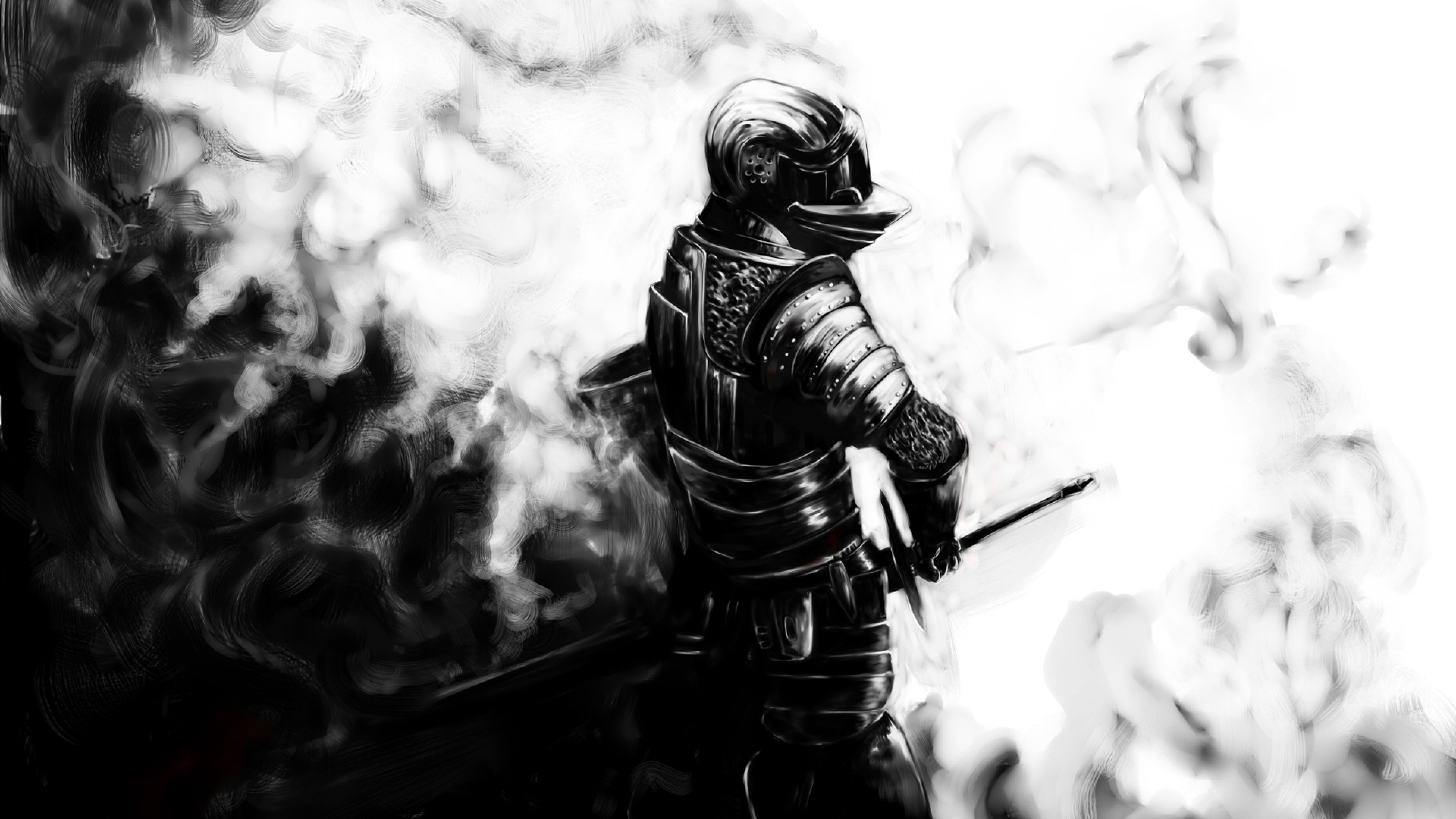 Dark souls Knight Sword Armor Helmet Wallpaper Background 4K 3840x2160