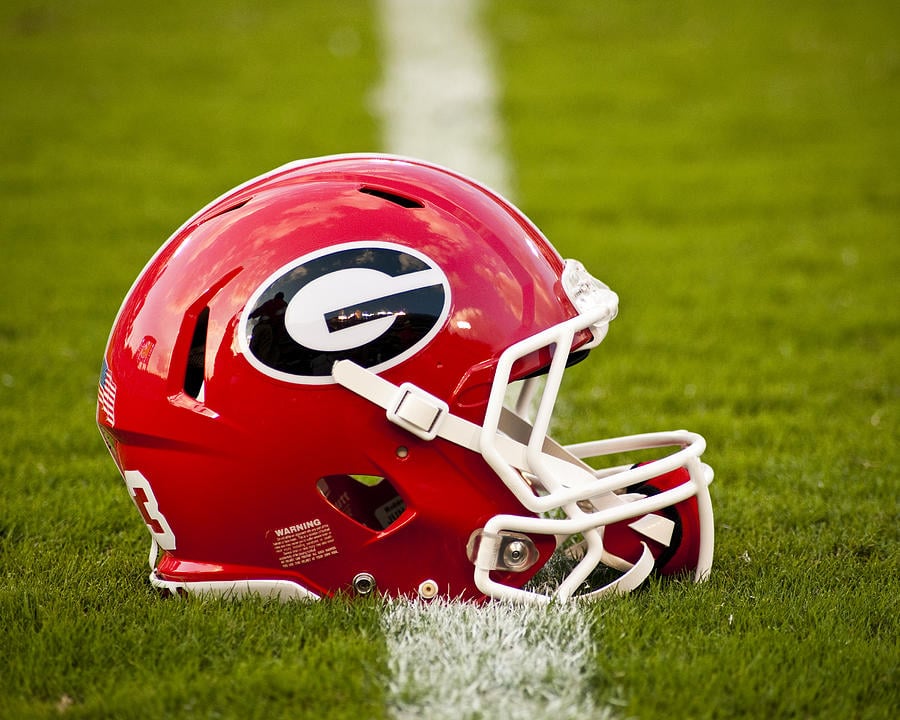Georgia Bulldogs Football Helmet by Replay Photos