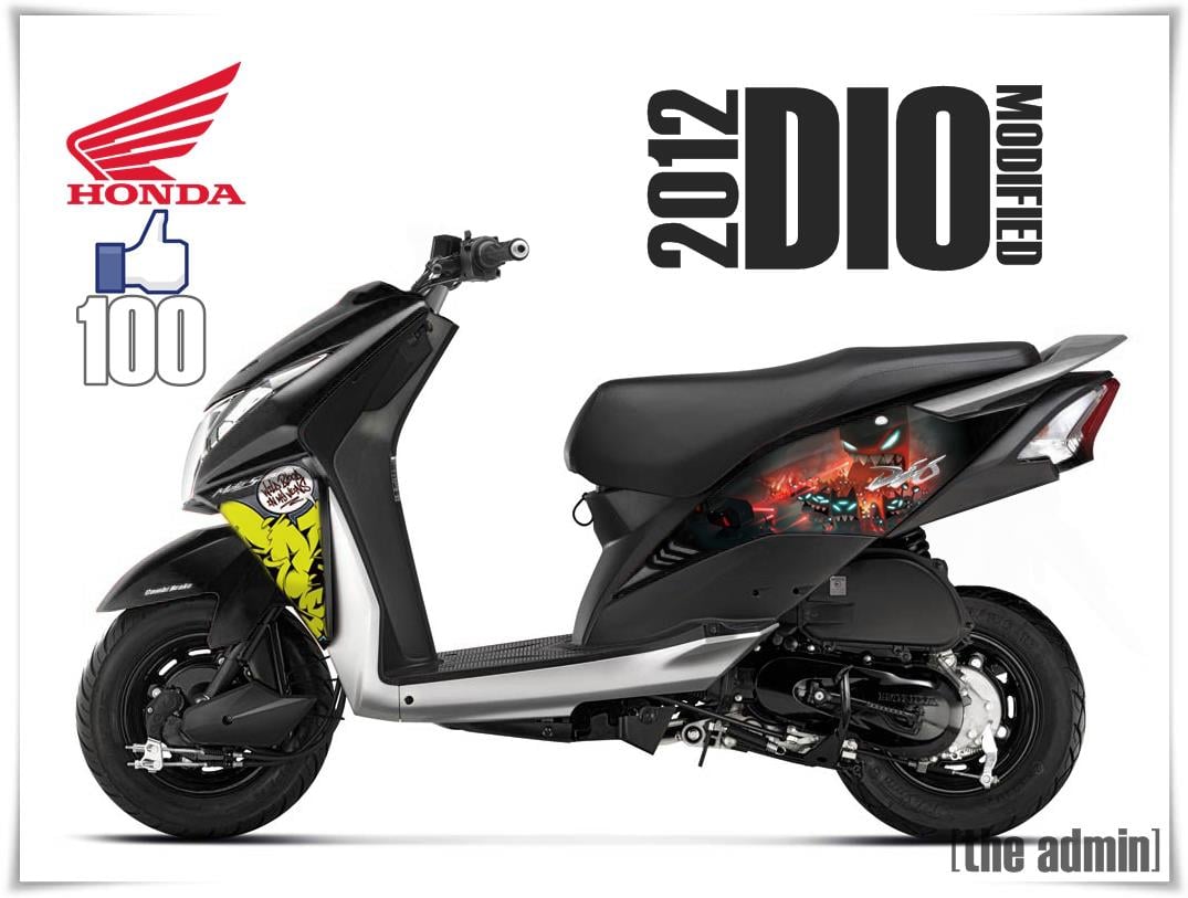 Black Modified Dio Scooty Images