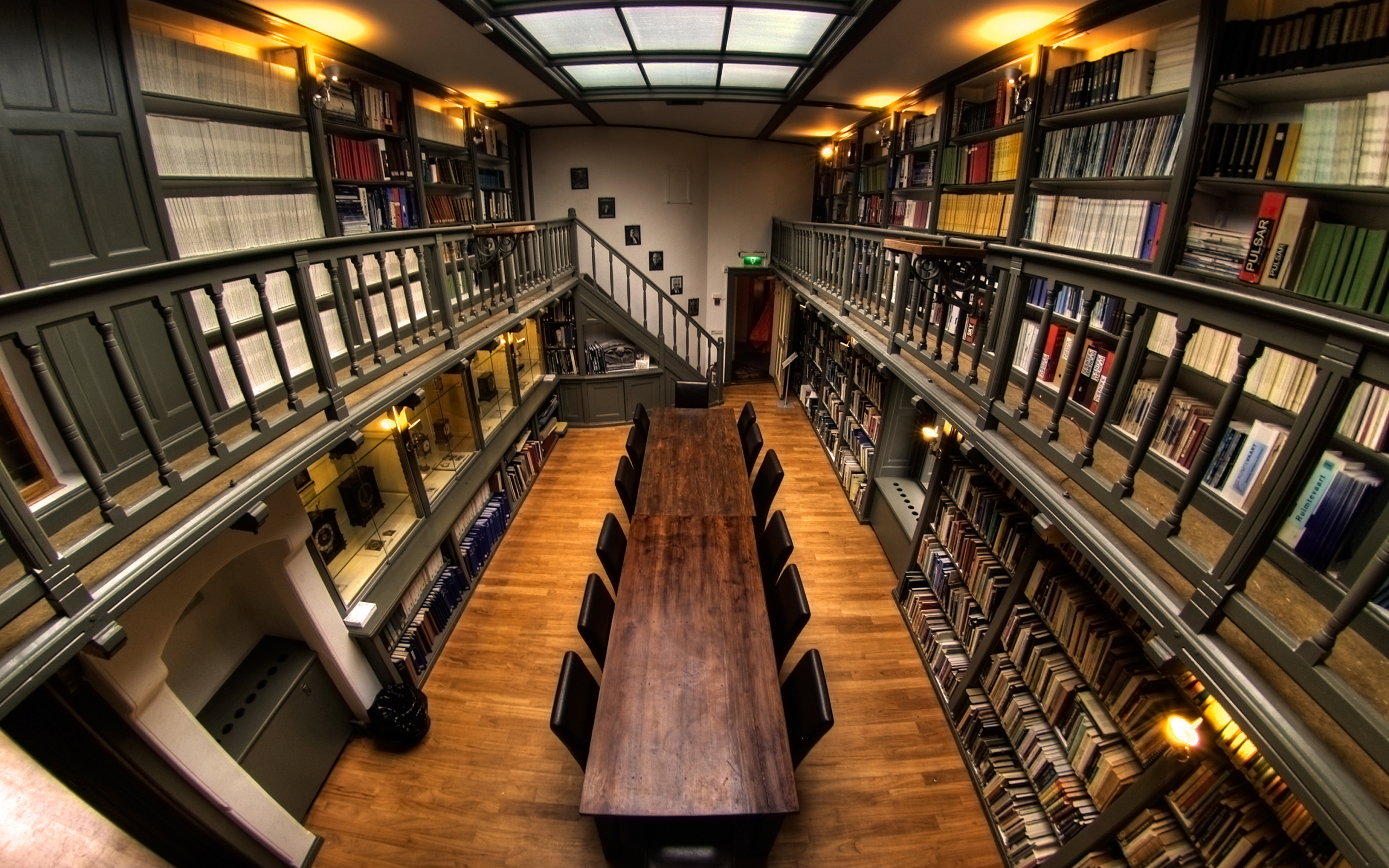 Library Books Wallpaper Interior Wood