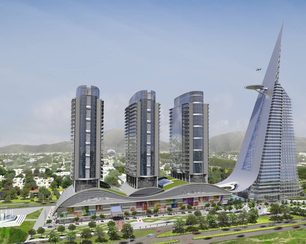 Centaurus Islamabad Building Architecture Wallpaper Ongur