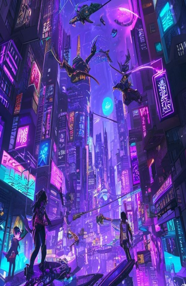 Cool Anime Purple Wallpaper