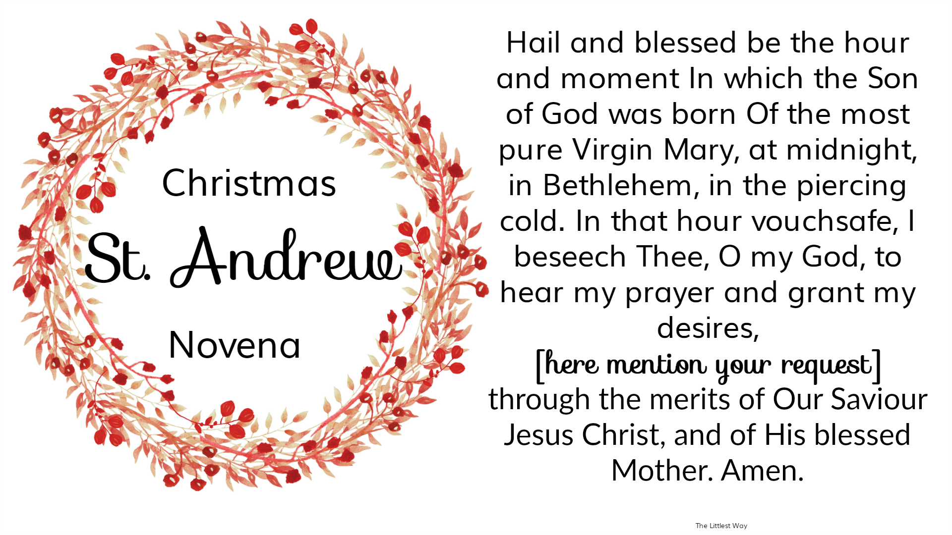 St Andrew Christmas Novena Desktop Wallpaper The Littlest Way