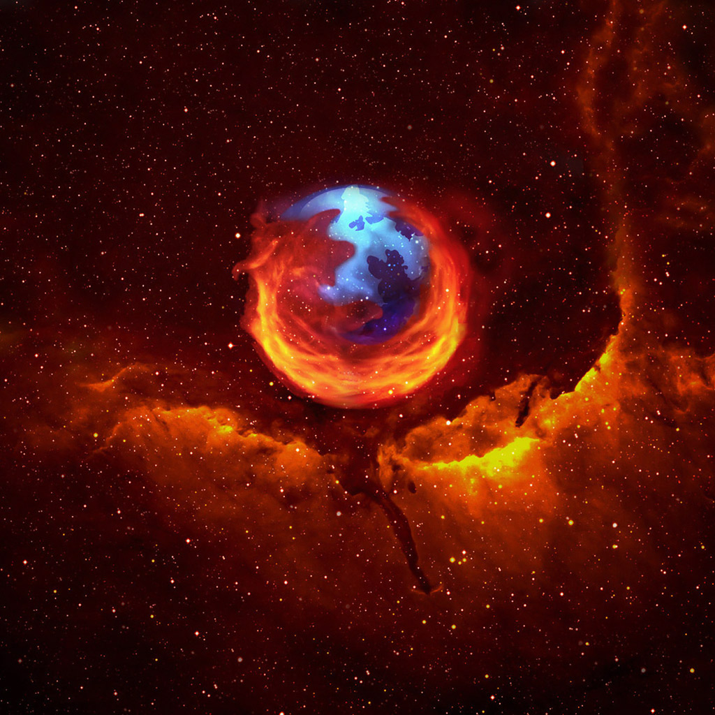    FireFox Nebula Vs Hubble Fox   iPad iPhone HD Wallpaper Free