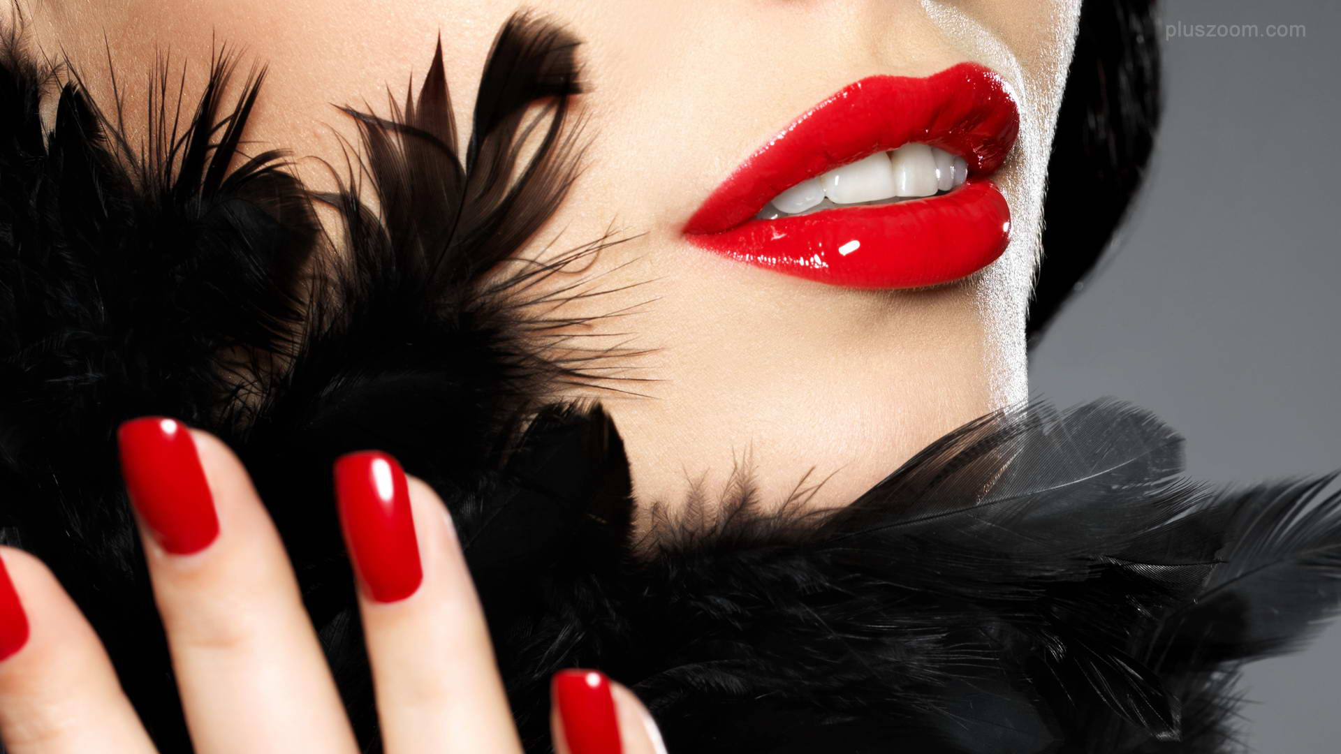 Beautiful Women Red Lips Wallpaper Pluszoom