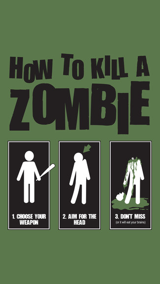 Kill A Zombie iPhone Wallpaper