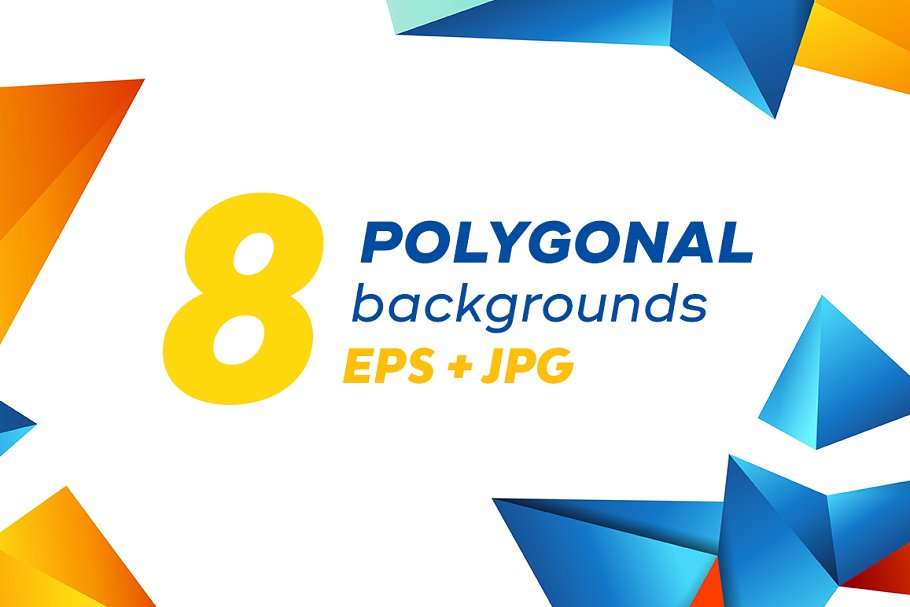 Polygonal Vector Background Set Custom Designed Graphic