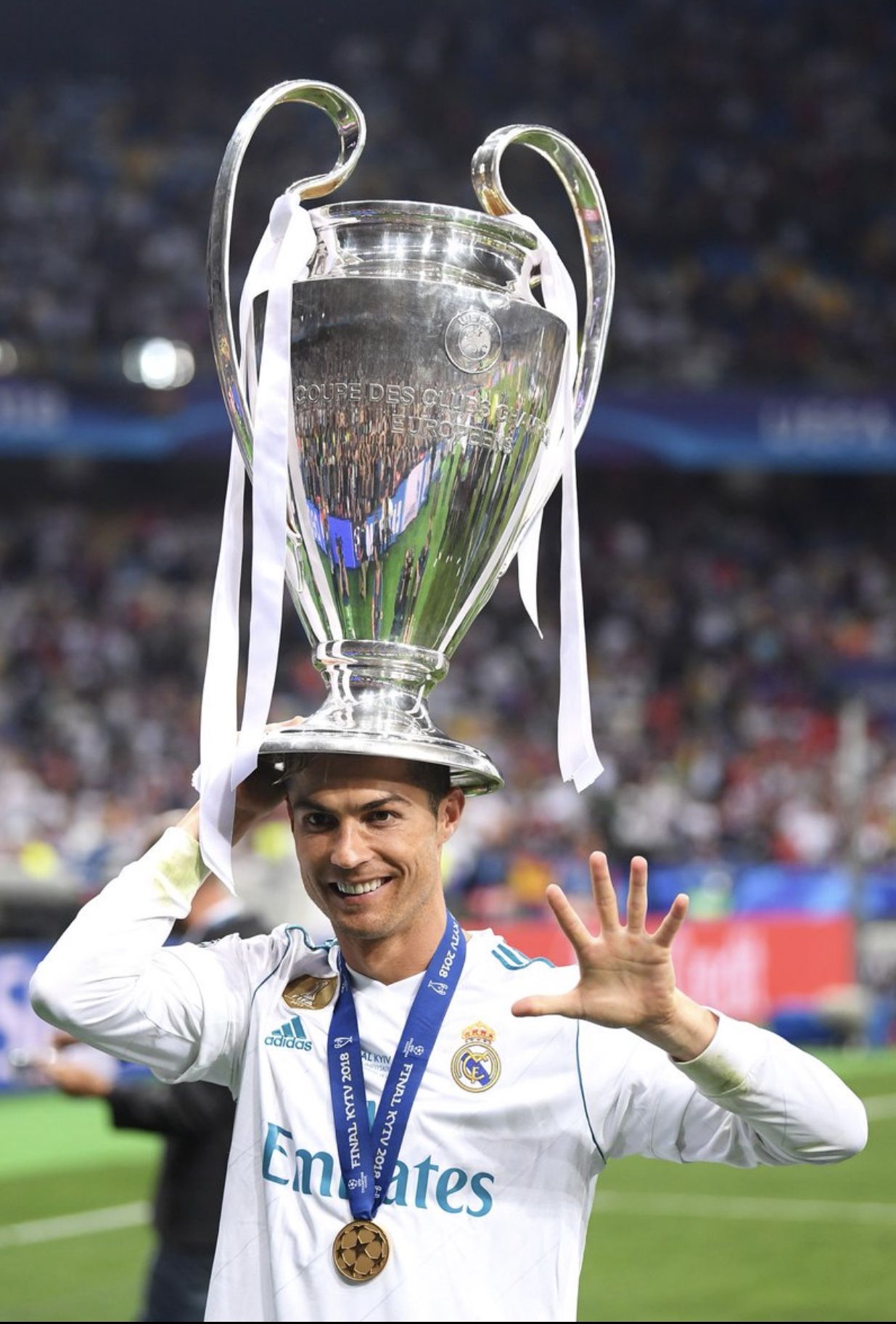 Cristiano Ronaldo Real Madrid Trophy