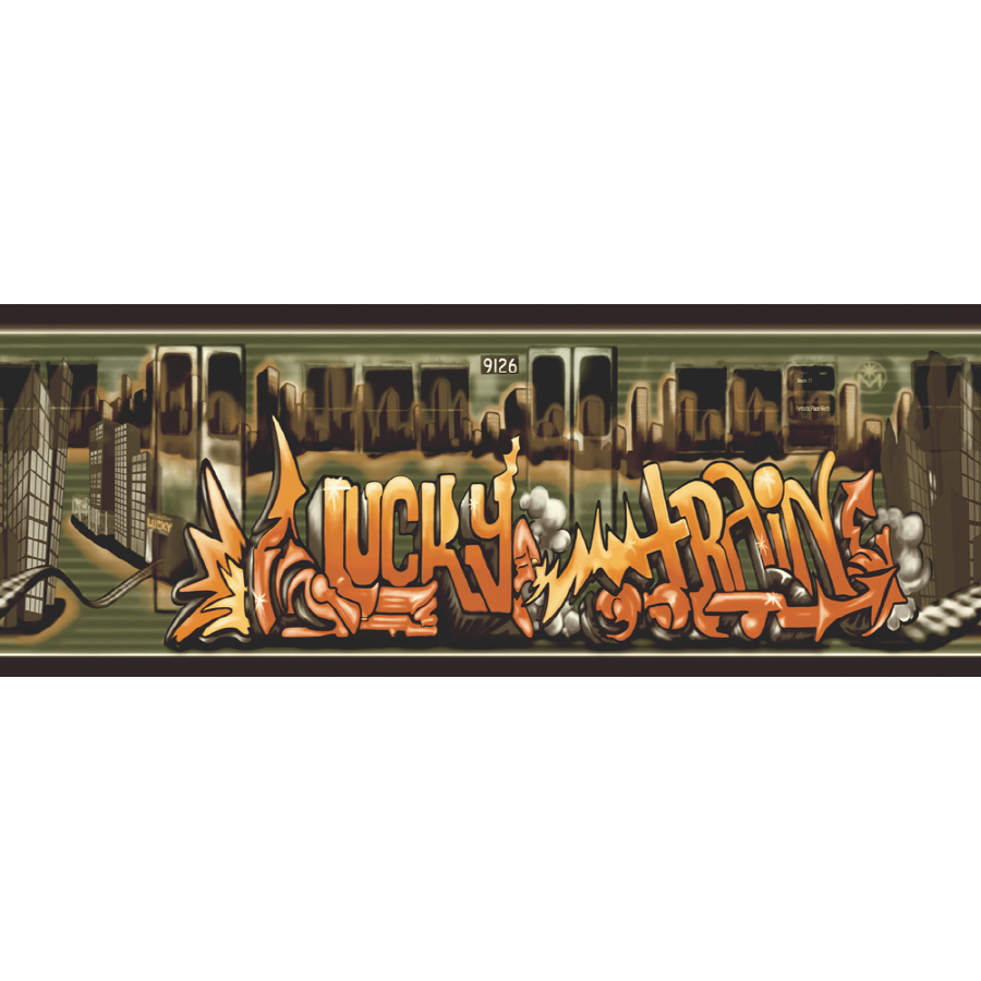  Sanitas 10 14 Lucky Train Prepasted Wallpaper Border at Lowescom 900x900