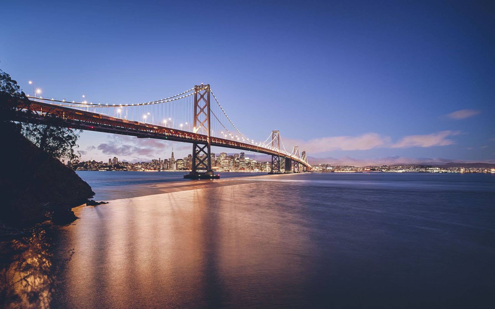 San Francisco Oakland Bay Bridg Widescreen Wallpaper