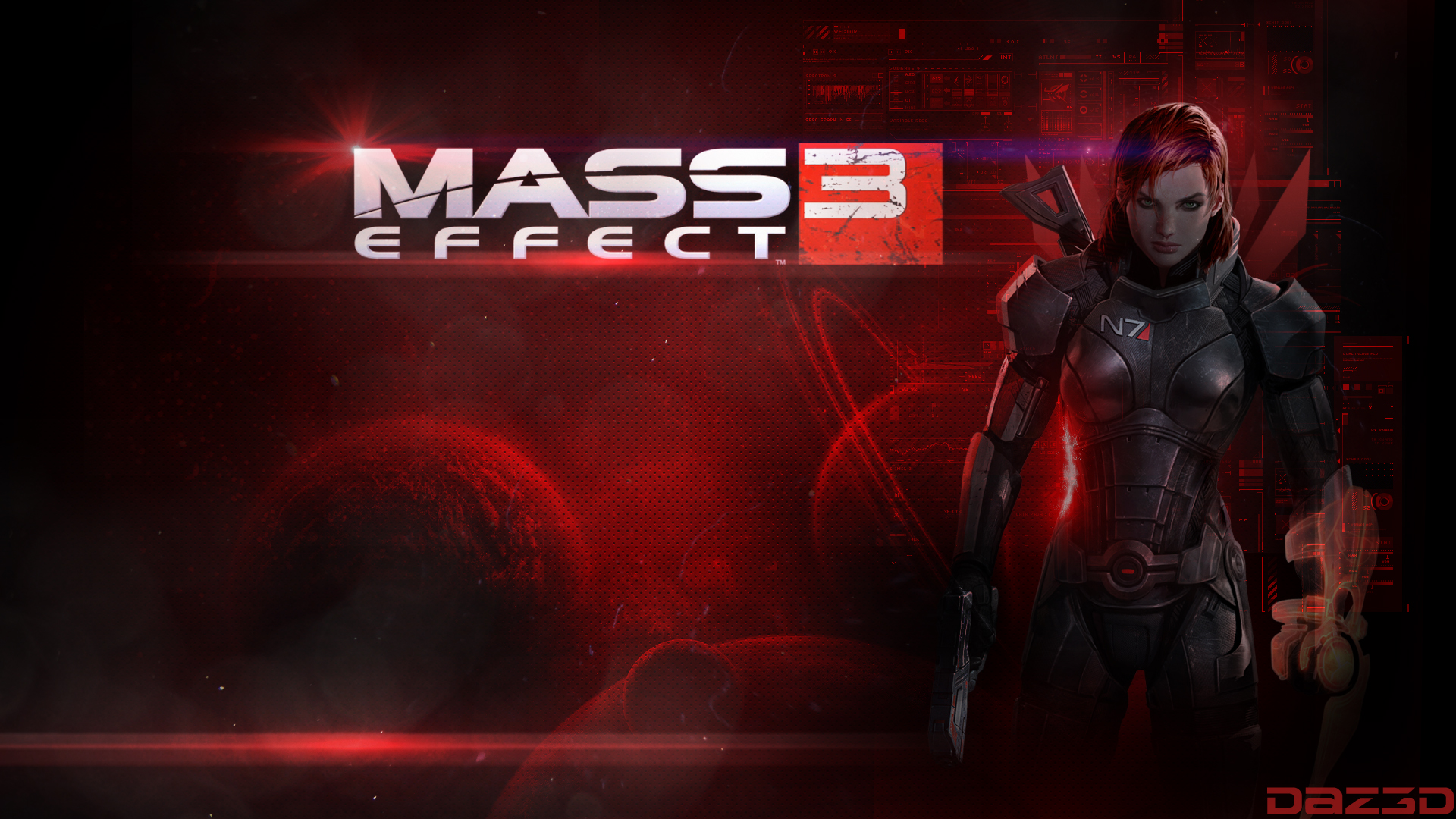 Mass Effect Femshep Fan Made Wallpaper By Dazegfx