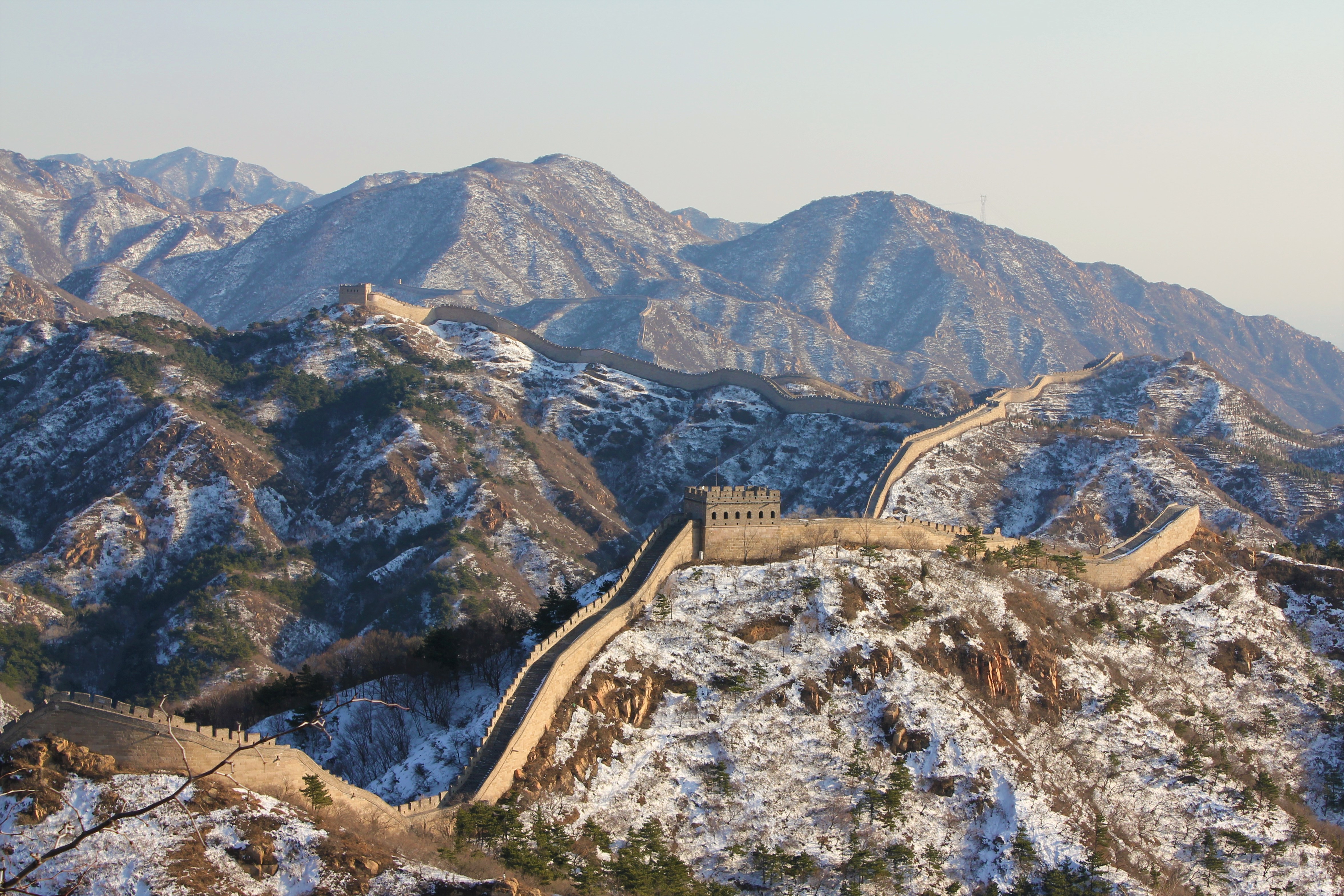 Great Wall Of China In Winter 4k Ultra HD Wallpaper Background
