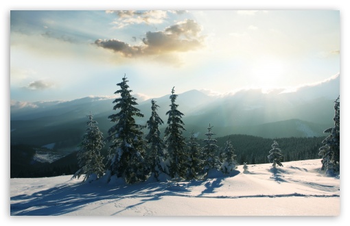 Mountain Winter HD Desktop Wallpaper High Definition Fullscreen