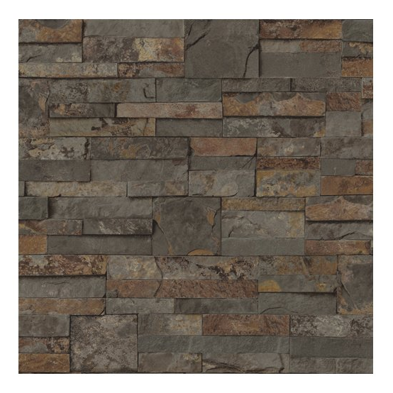 Ledgestone Brown Peelable Vinyl Prepasted Wallpaper Lowe S Canada