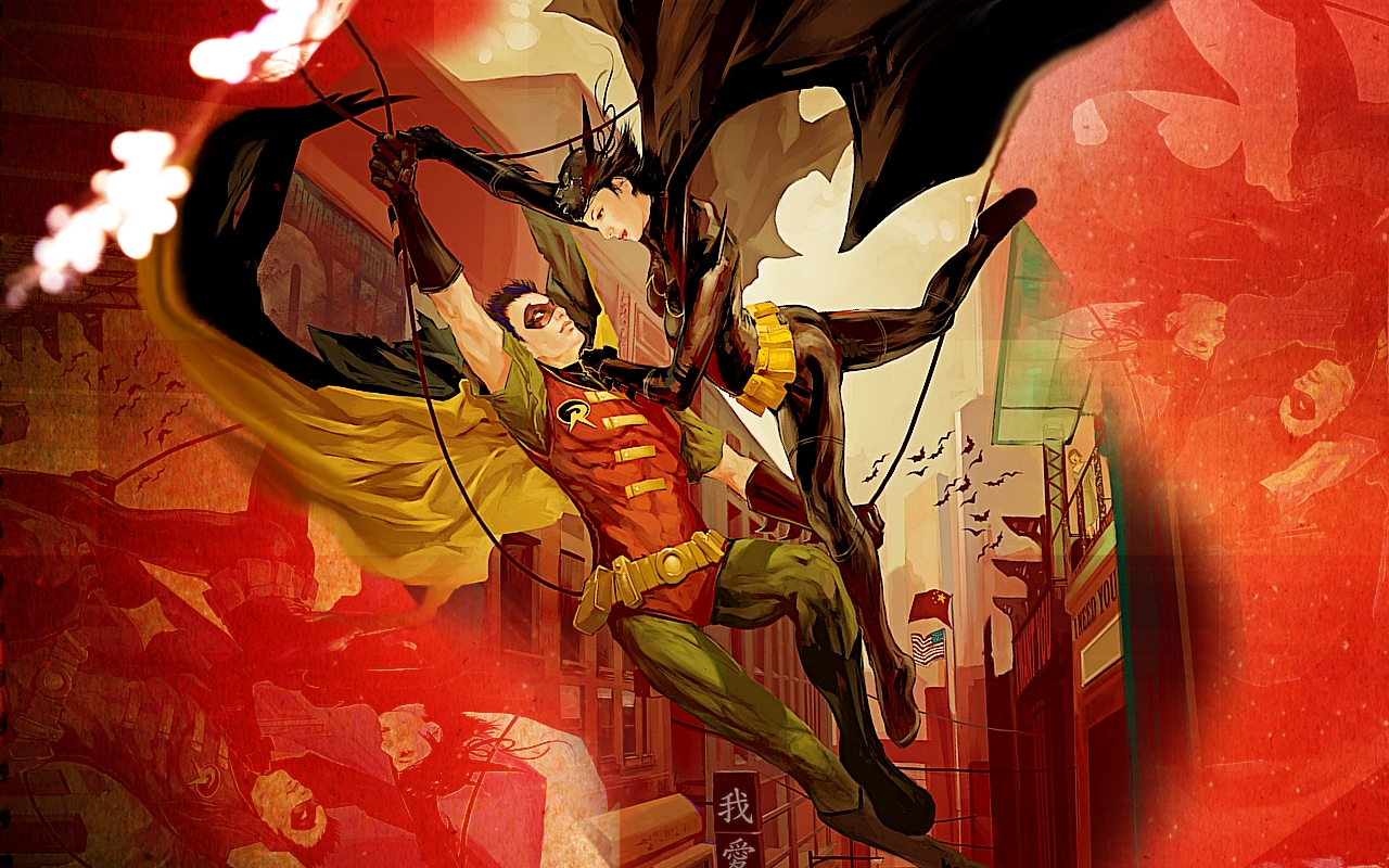 Robin Dc Ics Batgirl HD Wallpaper Cartoon Animation