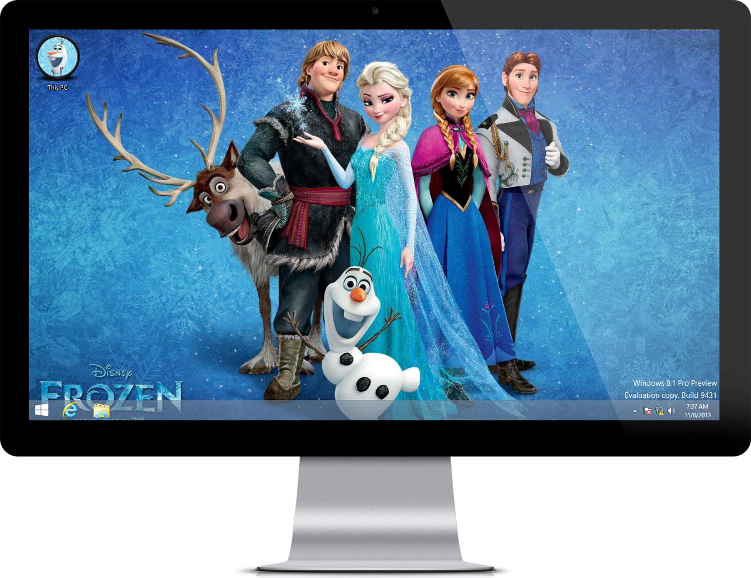 Frozen Movie Theme On Windows Puter