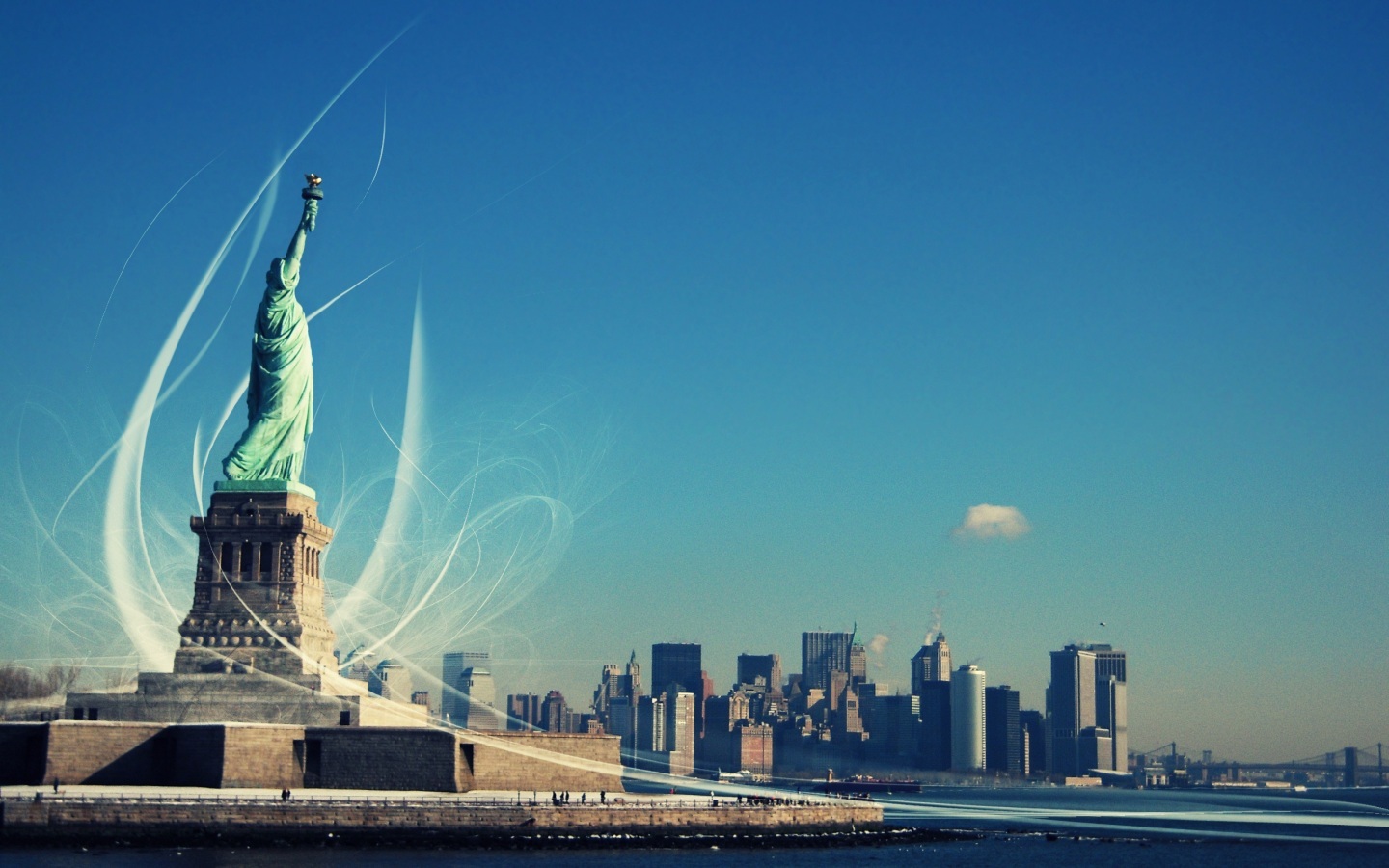 Statue Of Liberty Desktop Background HD Wallpaper American City