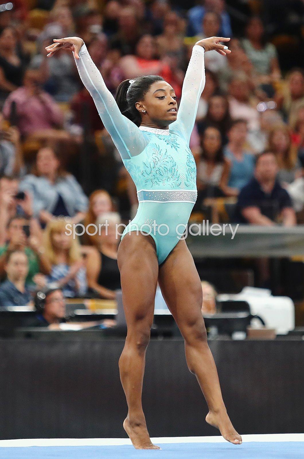 Simone Biles Usa Floor American Championships Boston Image