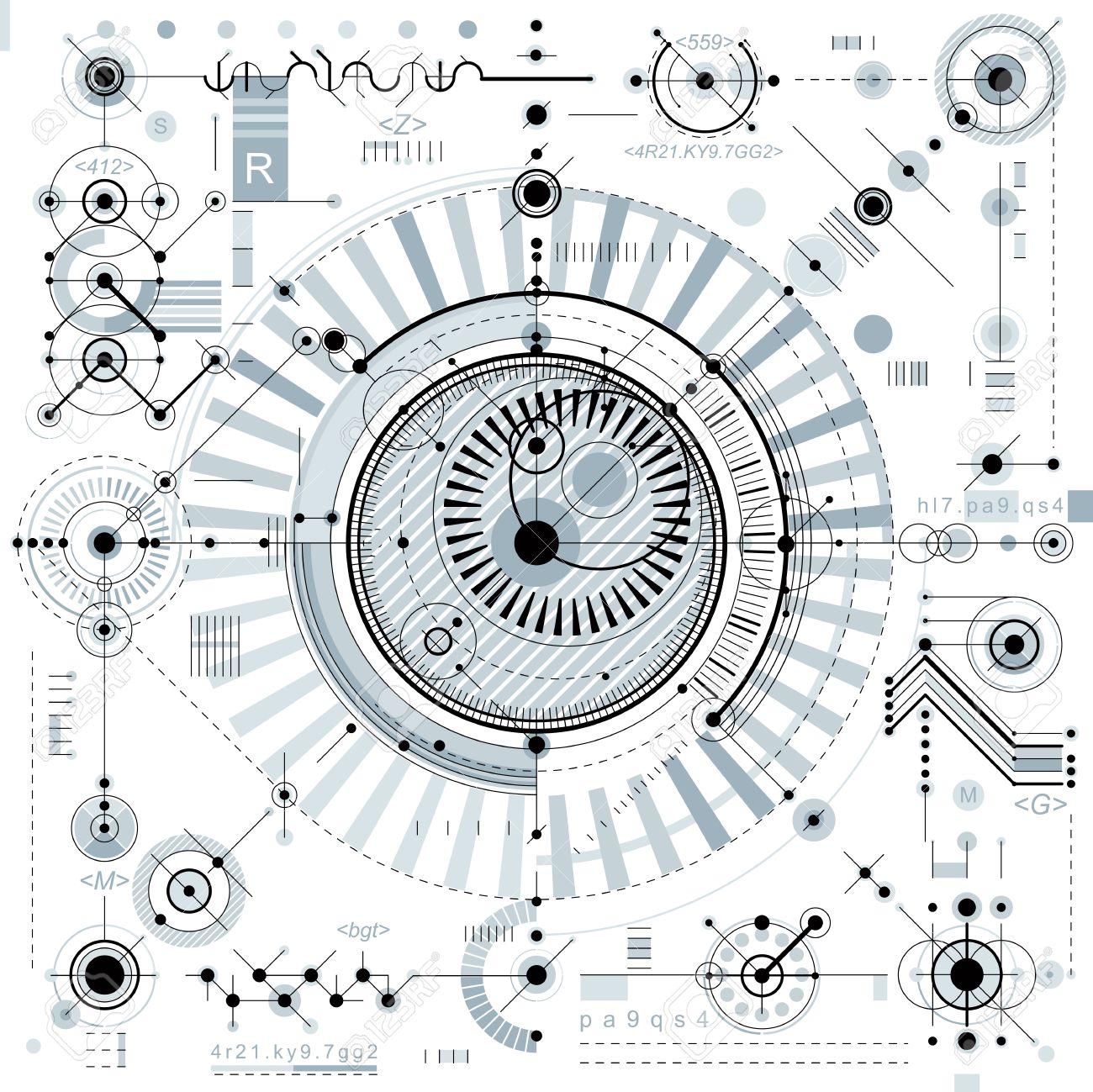 🔥 Free download Mechanical Scheme Vector Engineering Drawing With