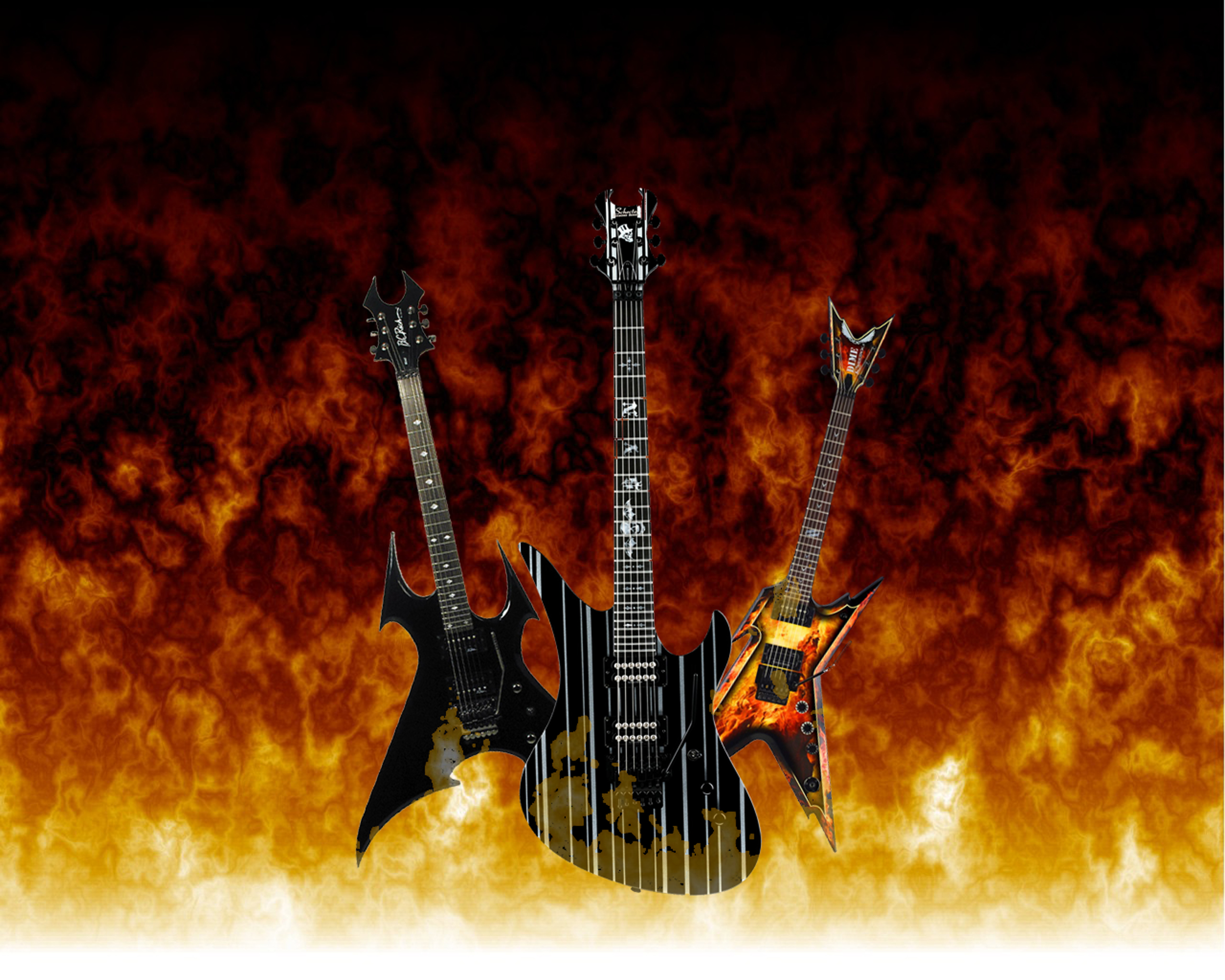 Desktop Wallpaper Guitar S Fire